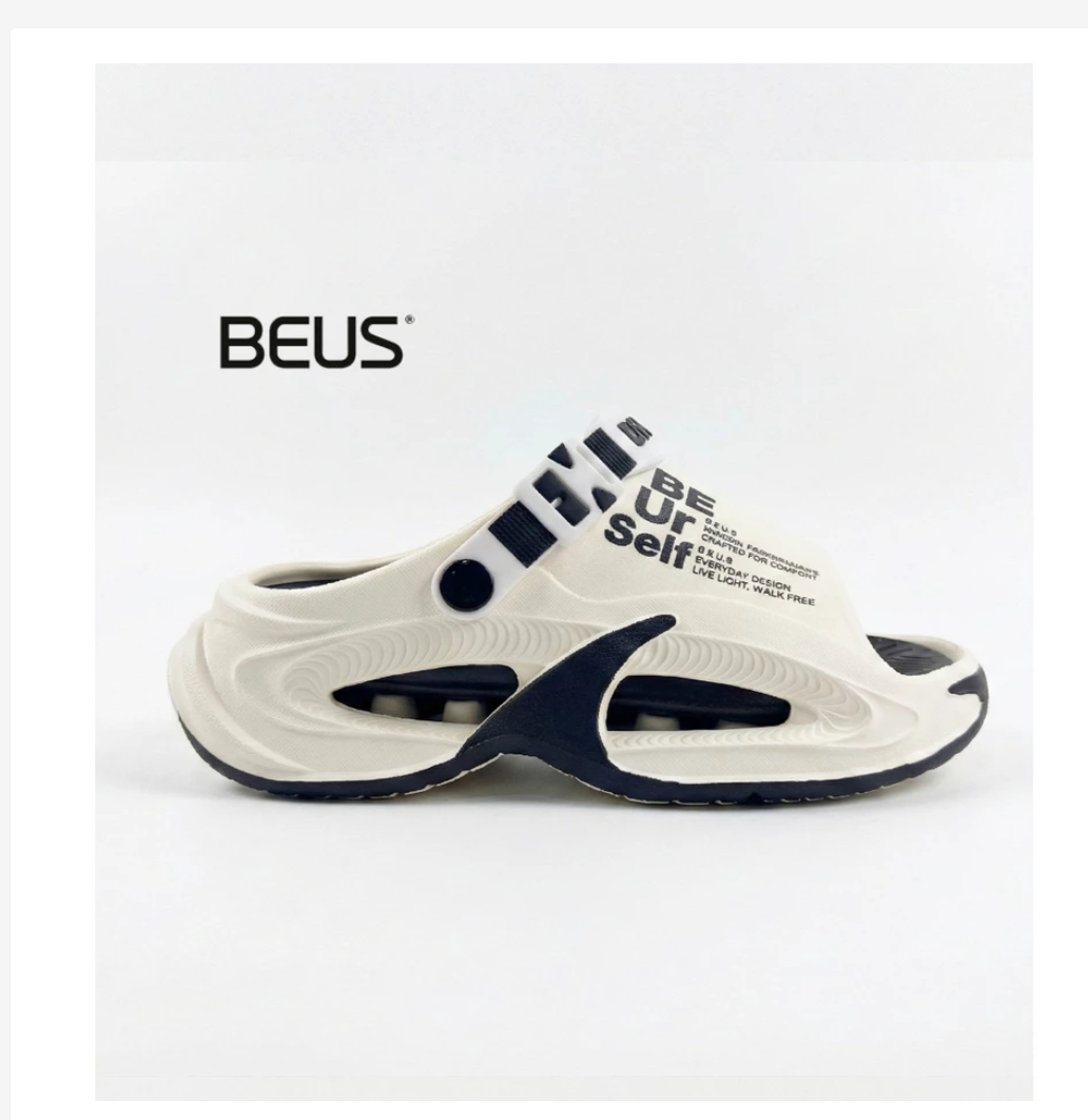 BEUS Men’s Height Boosting EVA Slides – 5cm Thick Sole Sandals