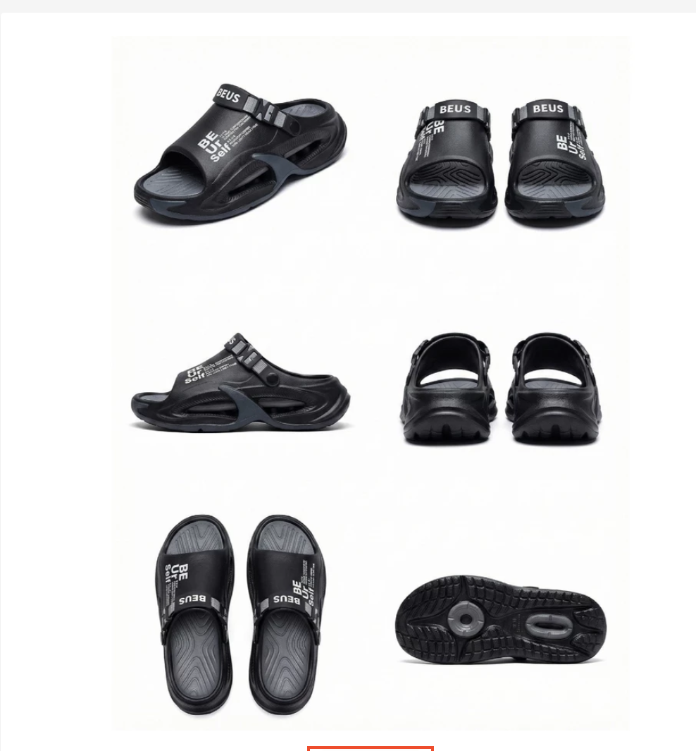BEUS Men’s Height Boosting EVA Slides – 5cm Thick Sole Sandals