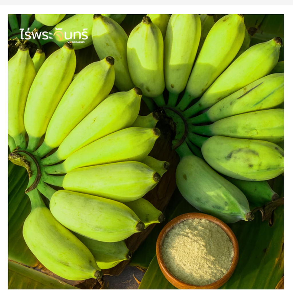 Moonfarms Raw Banana Powder – Natural Thai Green Banana Powder 100g