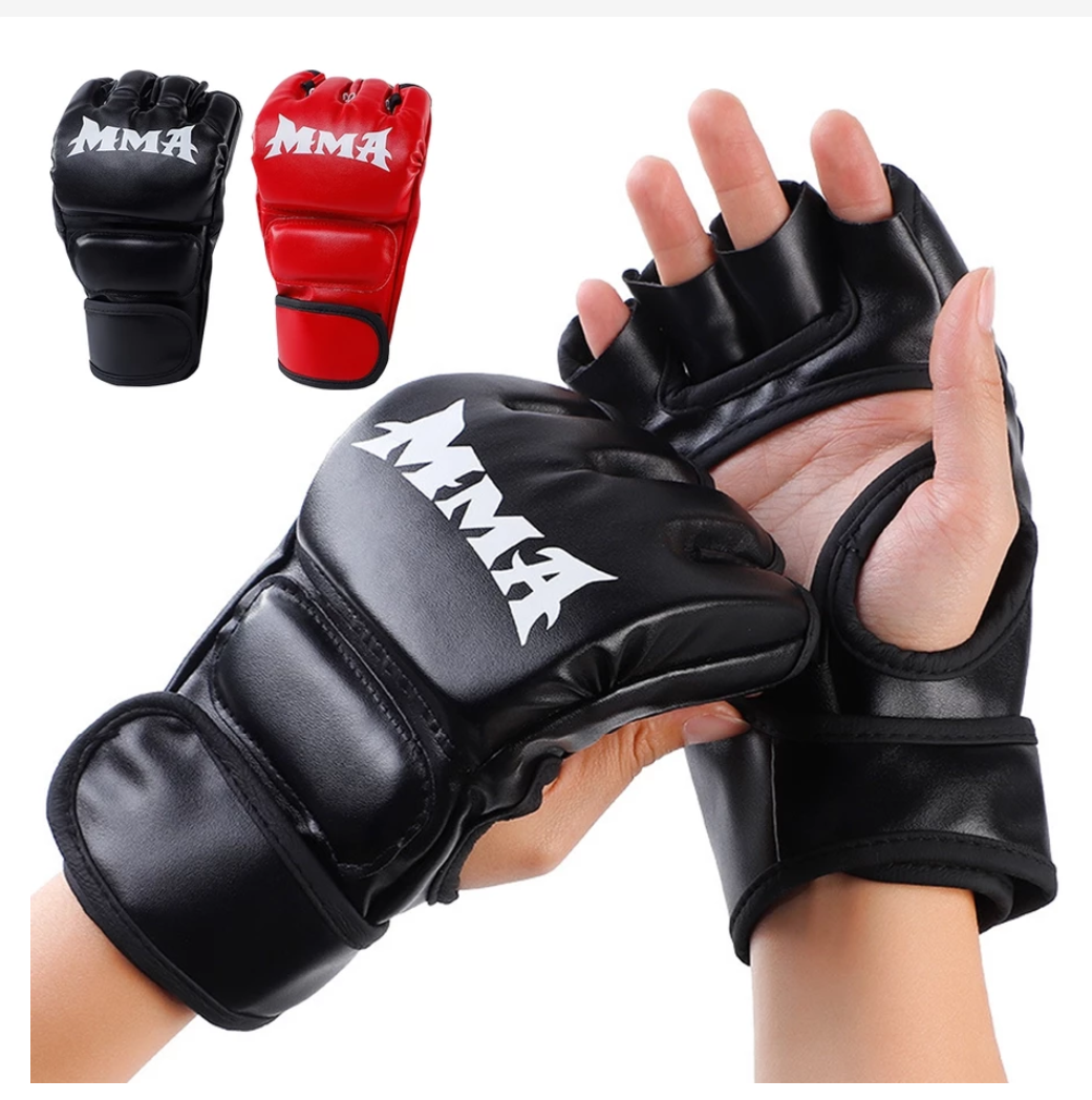 PU Boxing Gloves – Muay Thai, MMA & Kickboxing Training Gloves