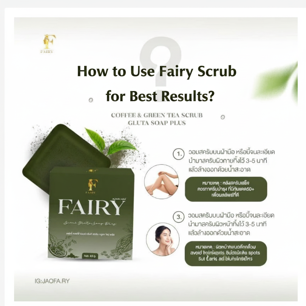 Fairy Green Tea & Glutathione Exfoliating Soap – Thai Body Scrub Soap