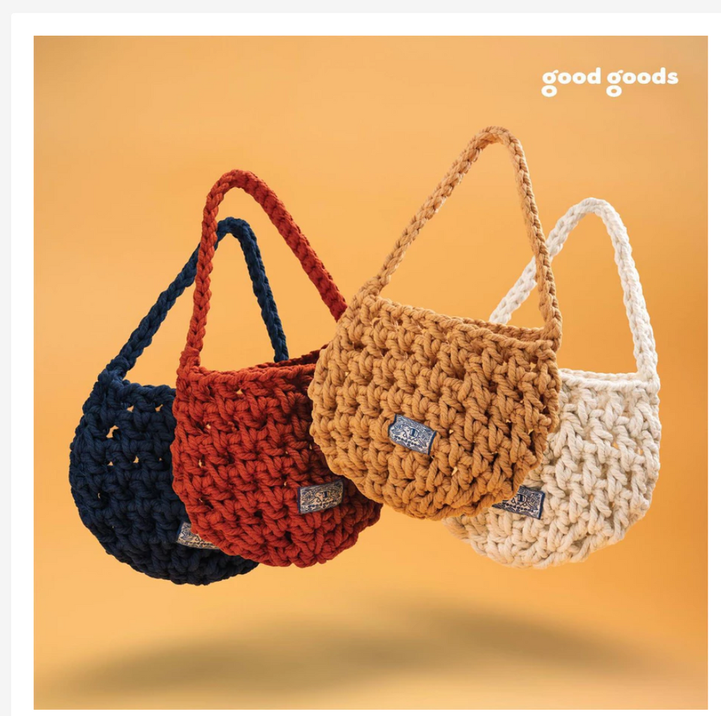 Good Goods Handmade Macramé Mini Shoulder Bag – Choose Your Color