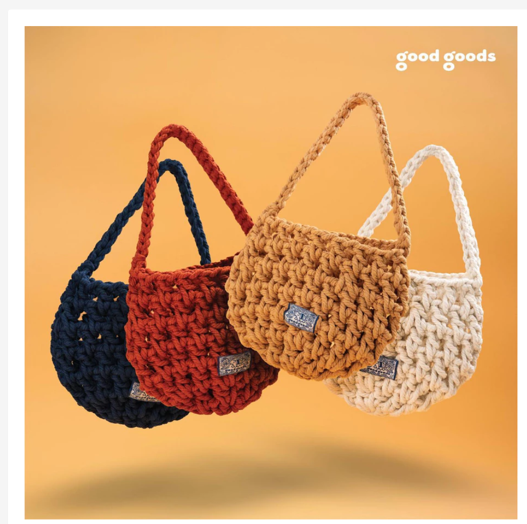 Good Goods Handmade Macramé Mini Shoulder Bag – Choose Your Color