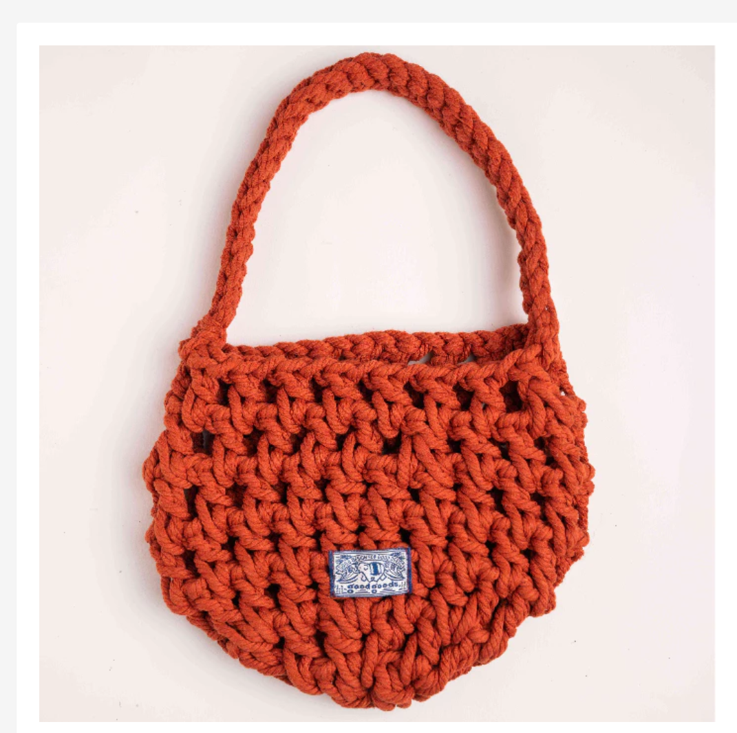 Good Goods Handmade Macramé Mini Shoulder Bag – Choose Your Color