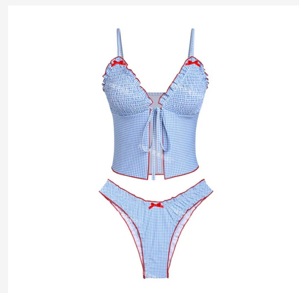 Victoria’s Sunshine Women’s Tie-Front Two-Piece Bikini Set – 11 Colors