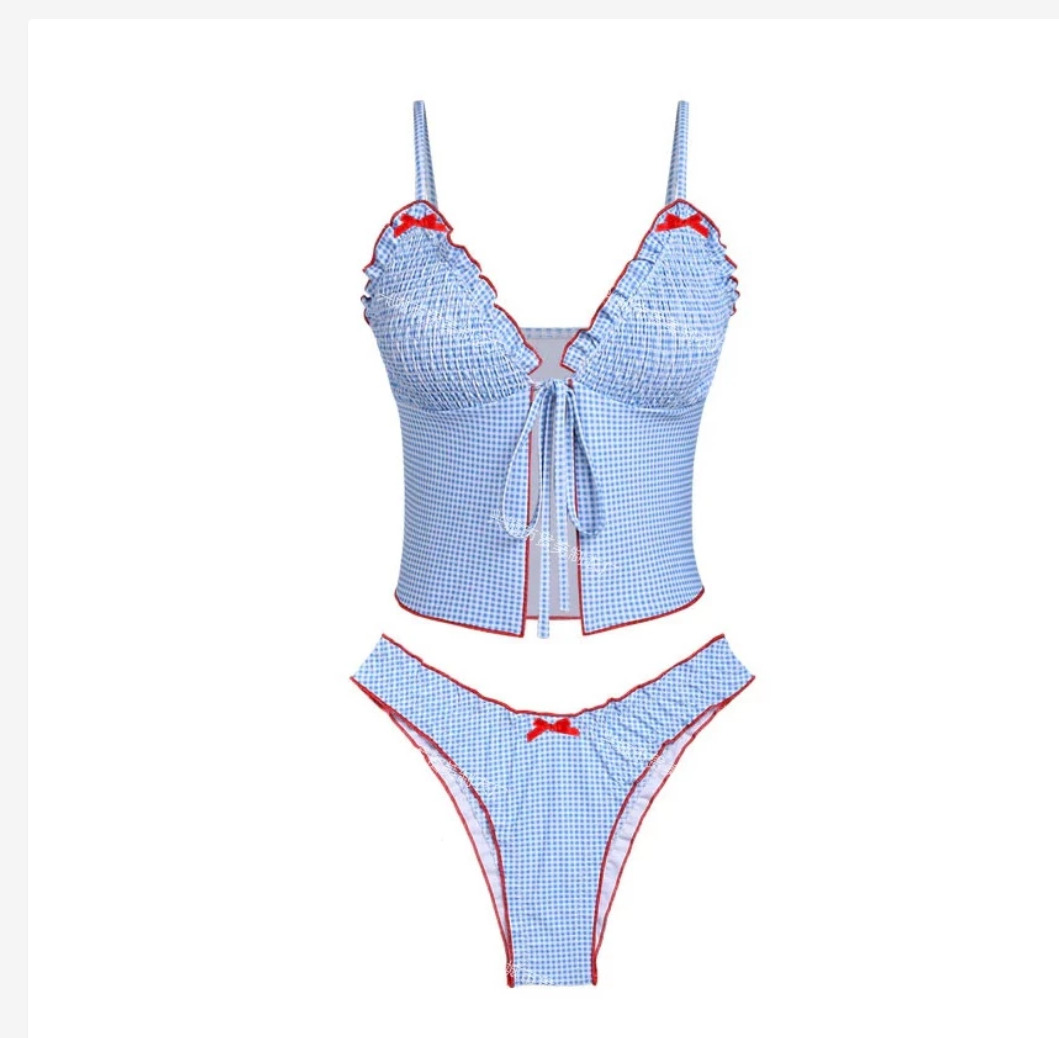 Victoria’s Sunshine Women’s Tie-Front Two-Piece Bikini Set – 11 Colors