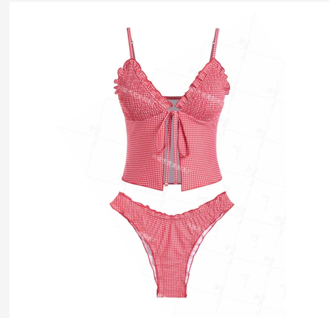 Victoria’s Sunshine Women’s Tie-Front Two-Piece Bikini Set – 11 Colors