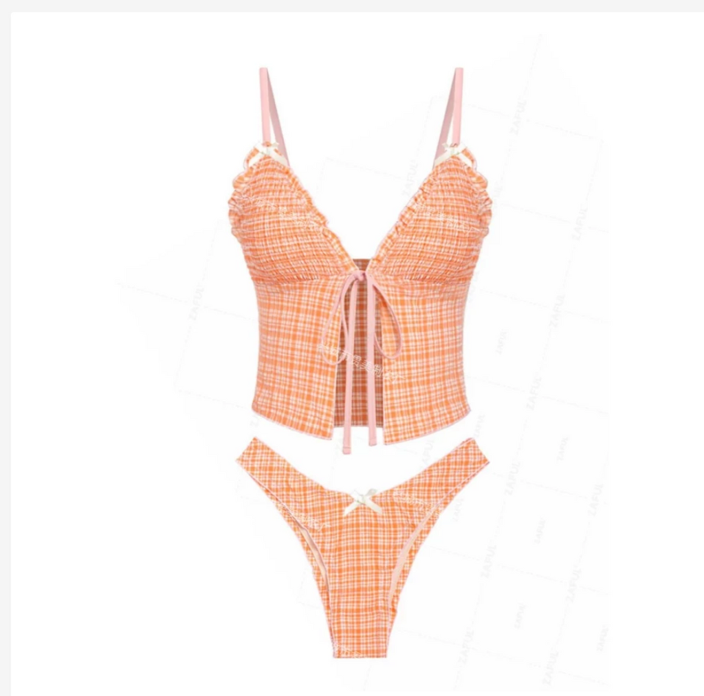 Victoria’s Sunshine Women’s Tie-Front Two-Piece Bikini Set – 11 Colors