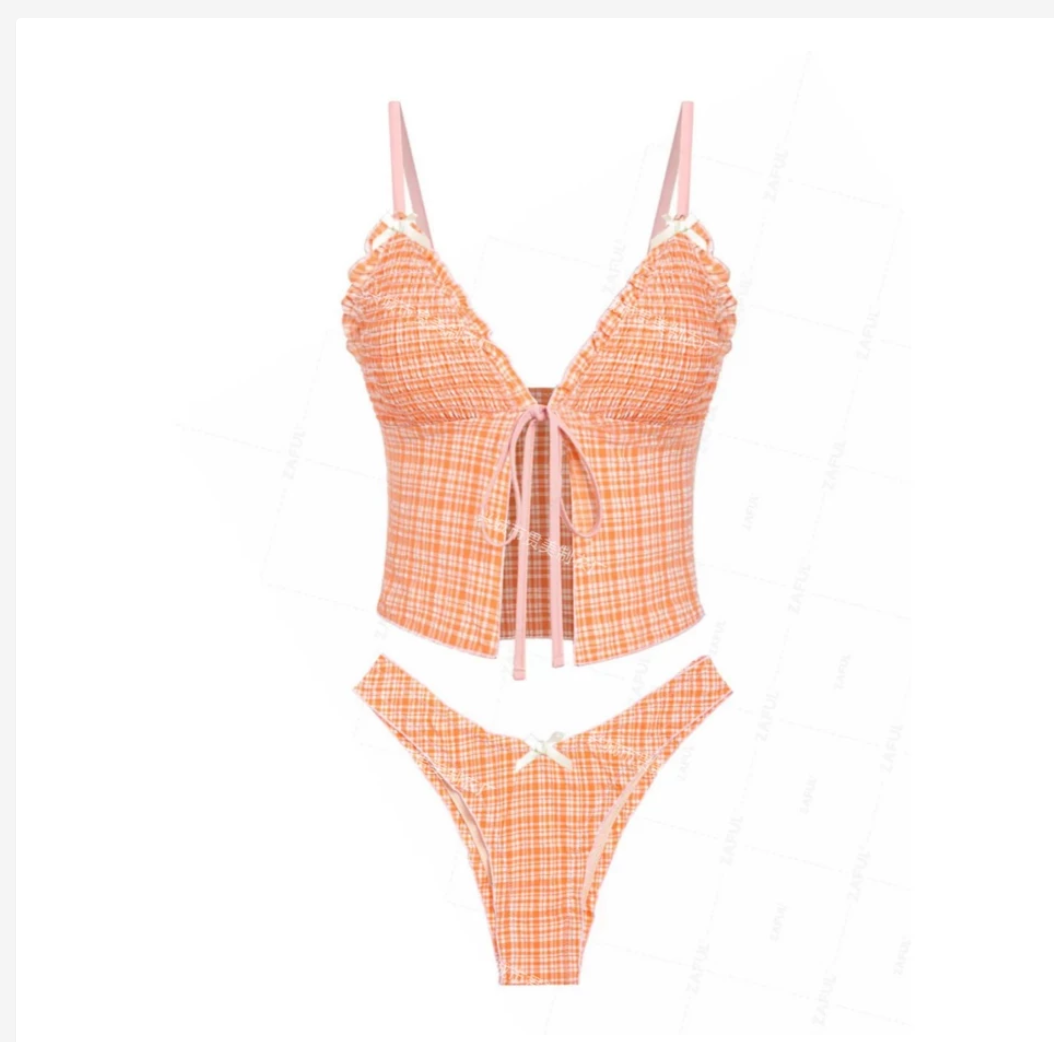Victoria’s Sunshine Women’s Tie-Front Two-Piece Bikini Set – 11 Colors