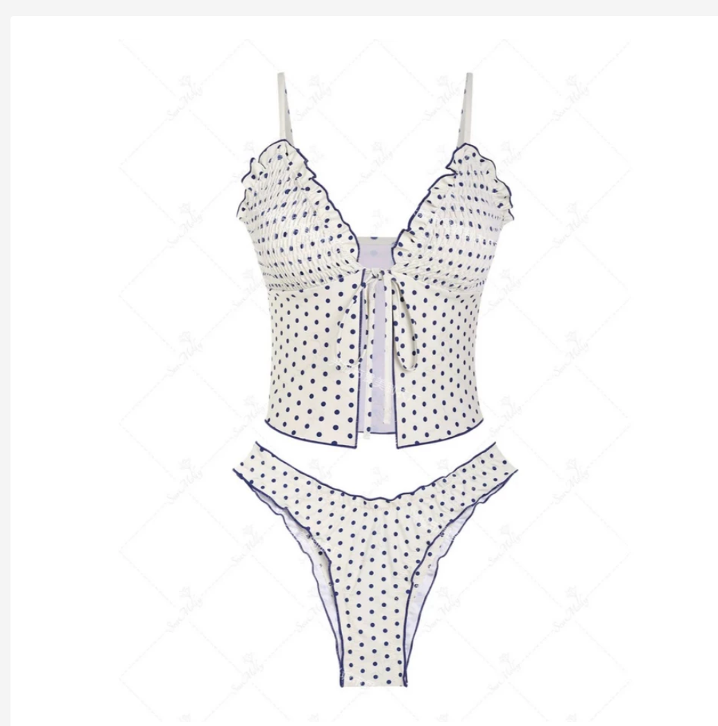 Victoria’s Sunshine Women’s Tie-Front Two-Piece Bikini Set – 11 Colors