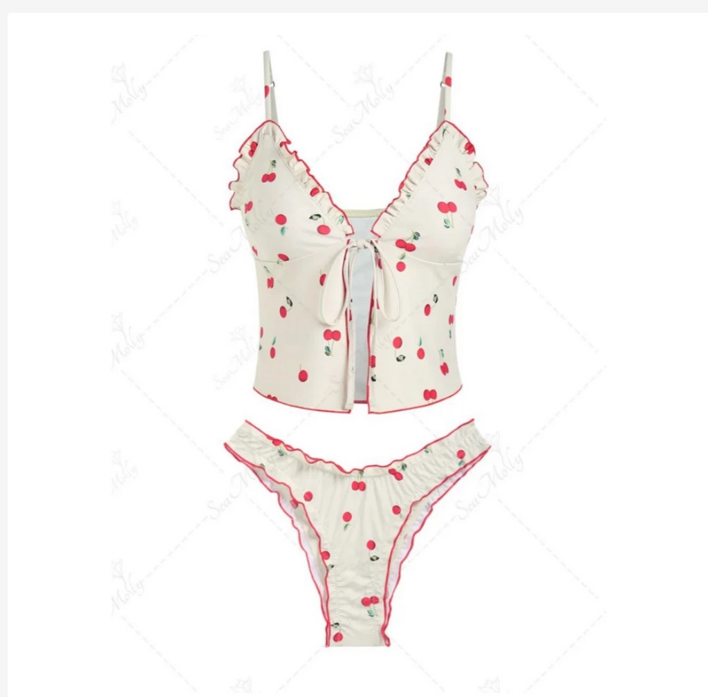 Victoria’s Sunshine Women’s Tie-Front Two-Piece Bikini Set – 11 Colors