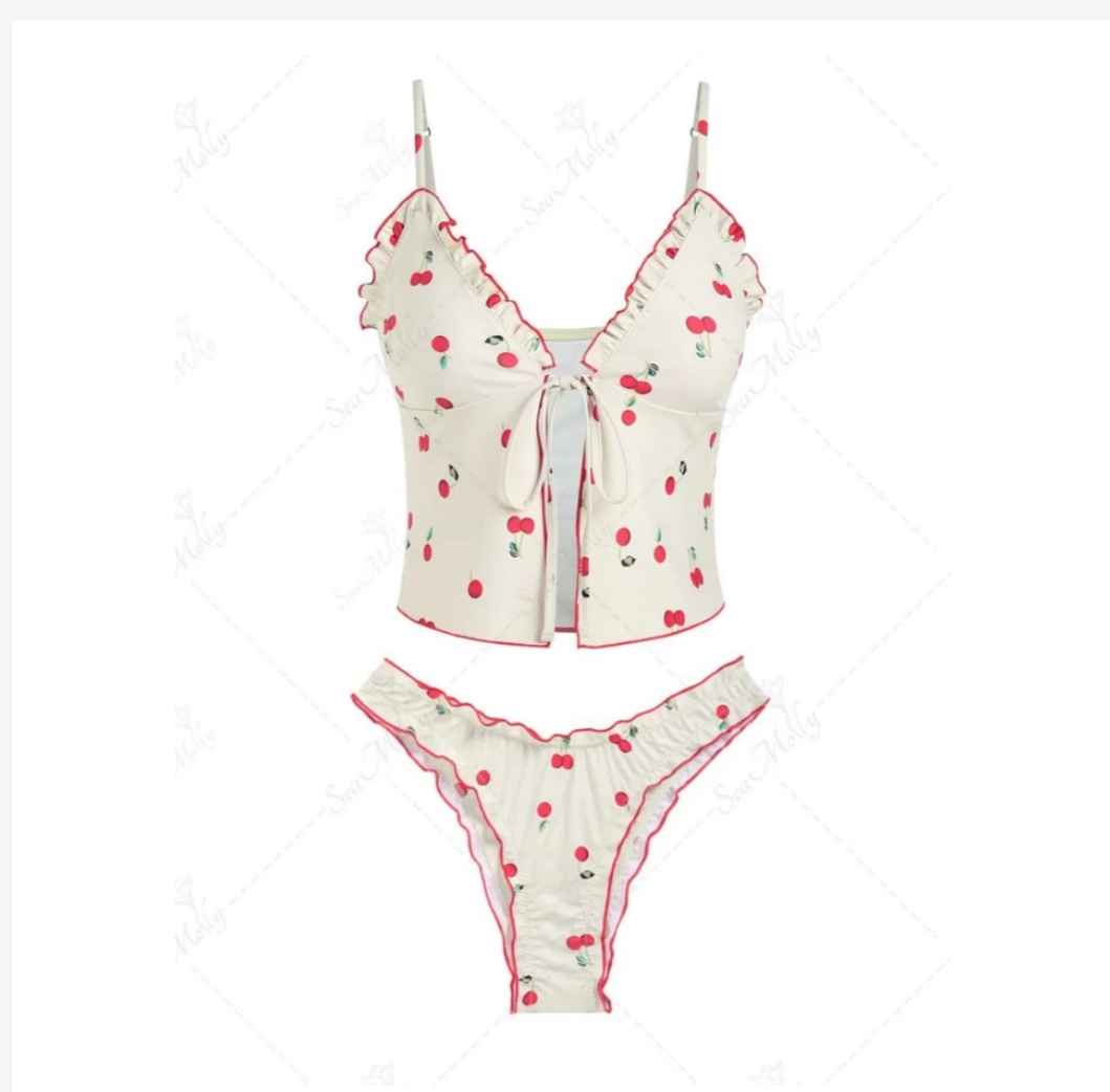 Victoria’s Sunshine Women’s Tie-Front Two-Piece Bikini Set – 11 Colors