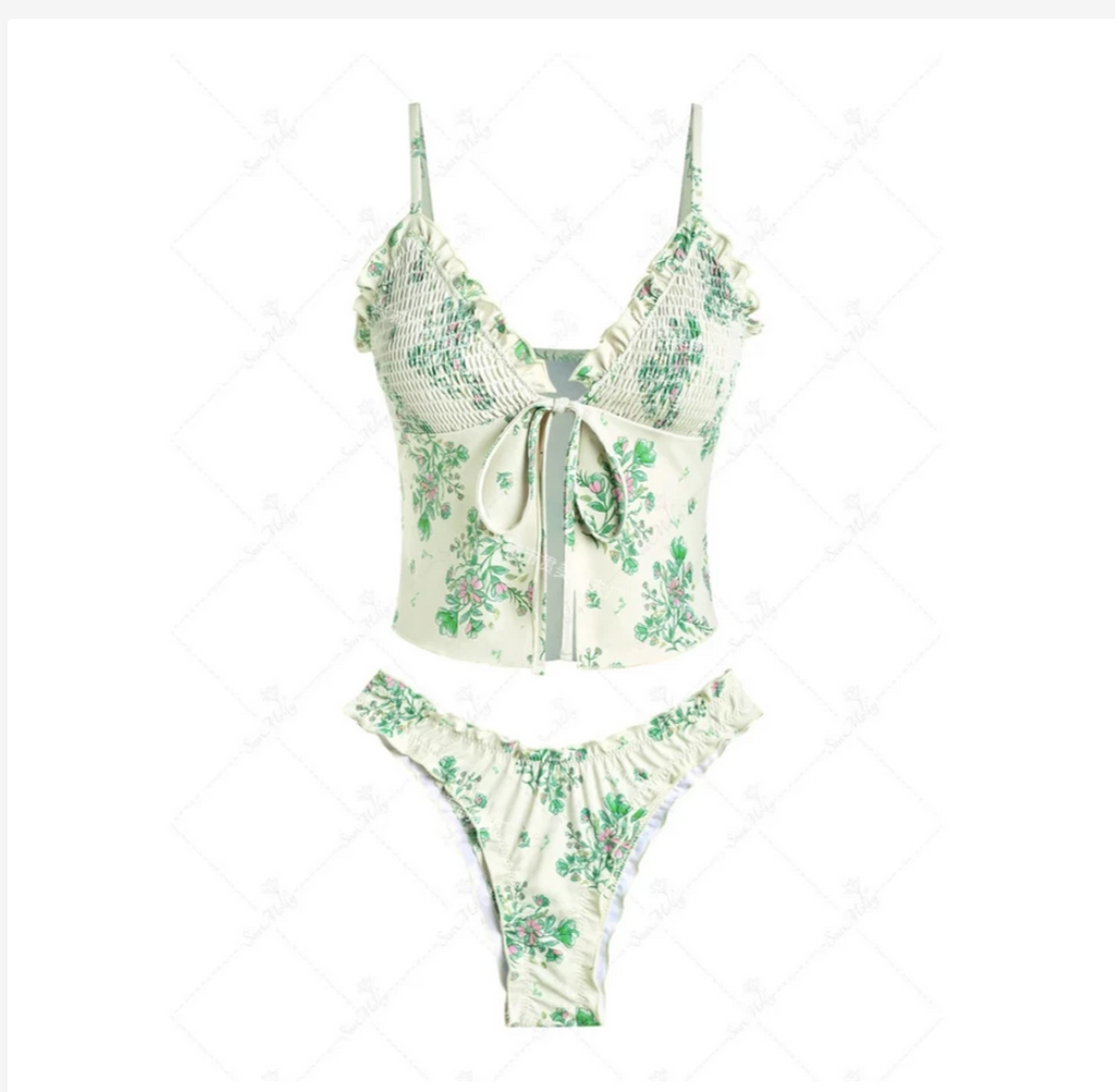Victoria’s Sunshine Women’s Tie-Front Two-Piece Bikini Set – 11 Colors