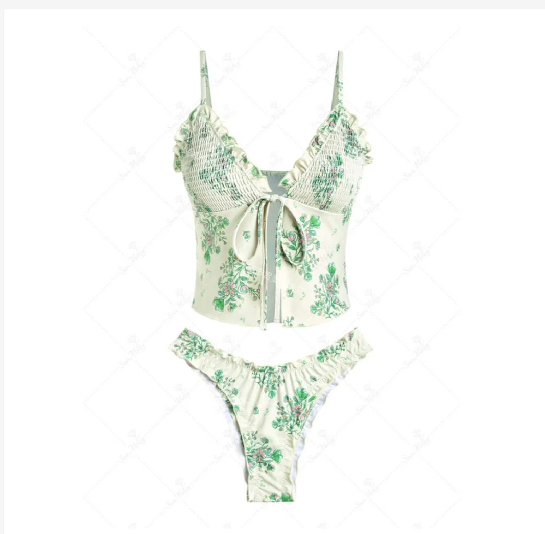 Victoria’s Sunshine Women’s Tie-Front Two-Piece Bikini Set – 11 Colors