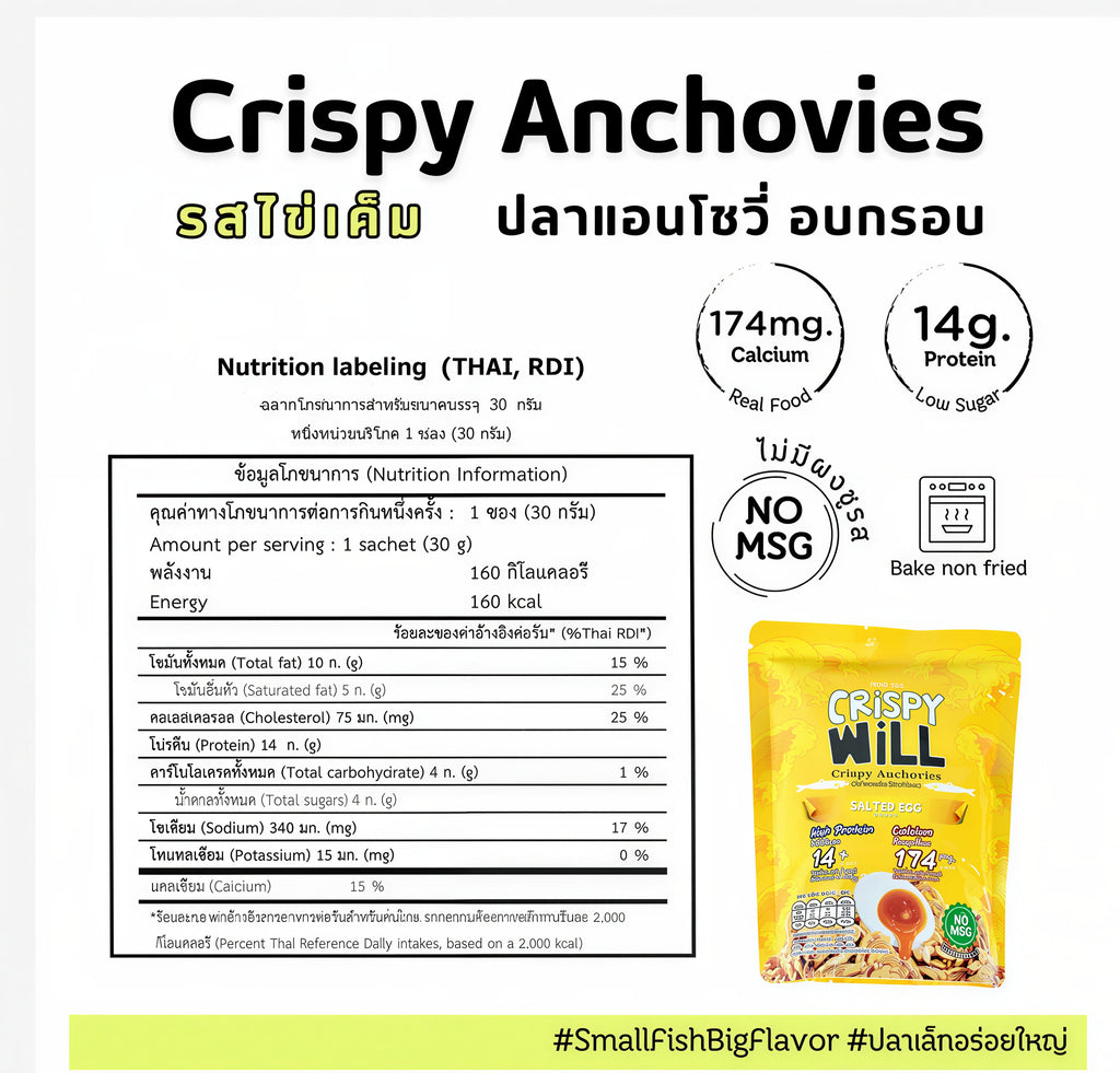 Crispy Will Baked Anchovy Snacks – 4-Flavor Mix Pack