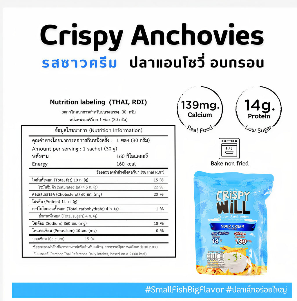 Crispy Will Baked Anchovy Snacks – 4-Flavor Mix Pack