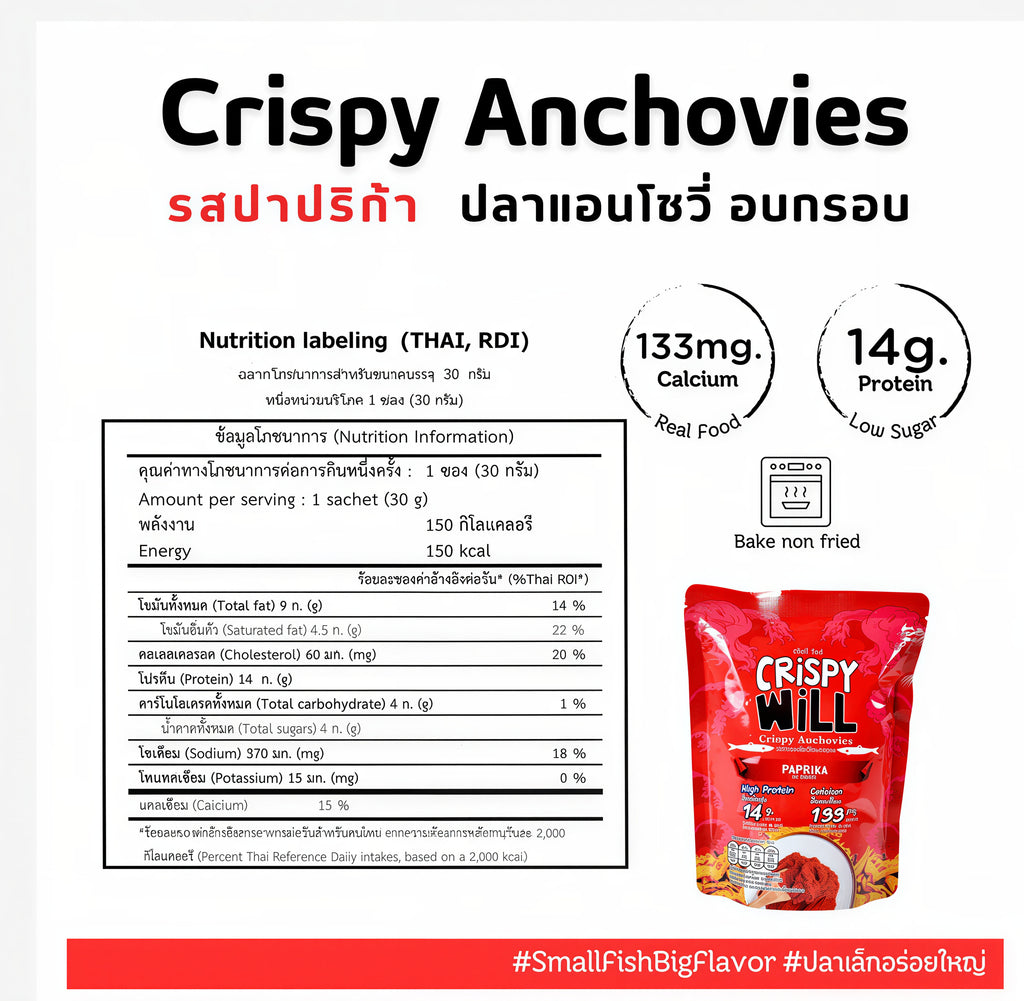 Crispy Will Baked Anchovy Snacks – 4-Flavor Mix Pack