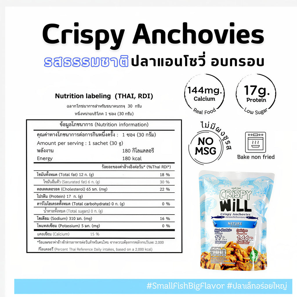 Crispy Will Baked Anchovy Snacks – 4-Flavor Mix Pack