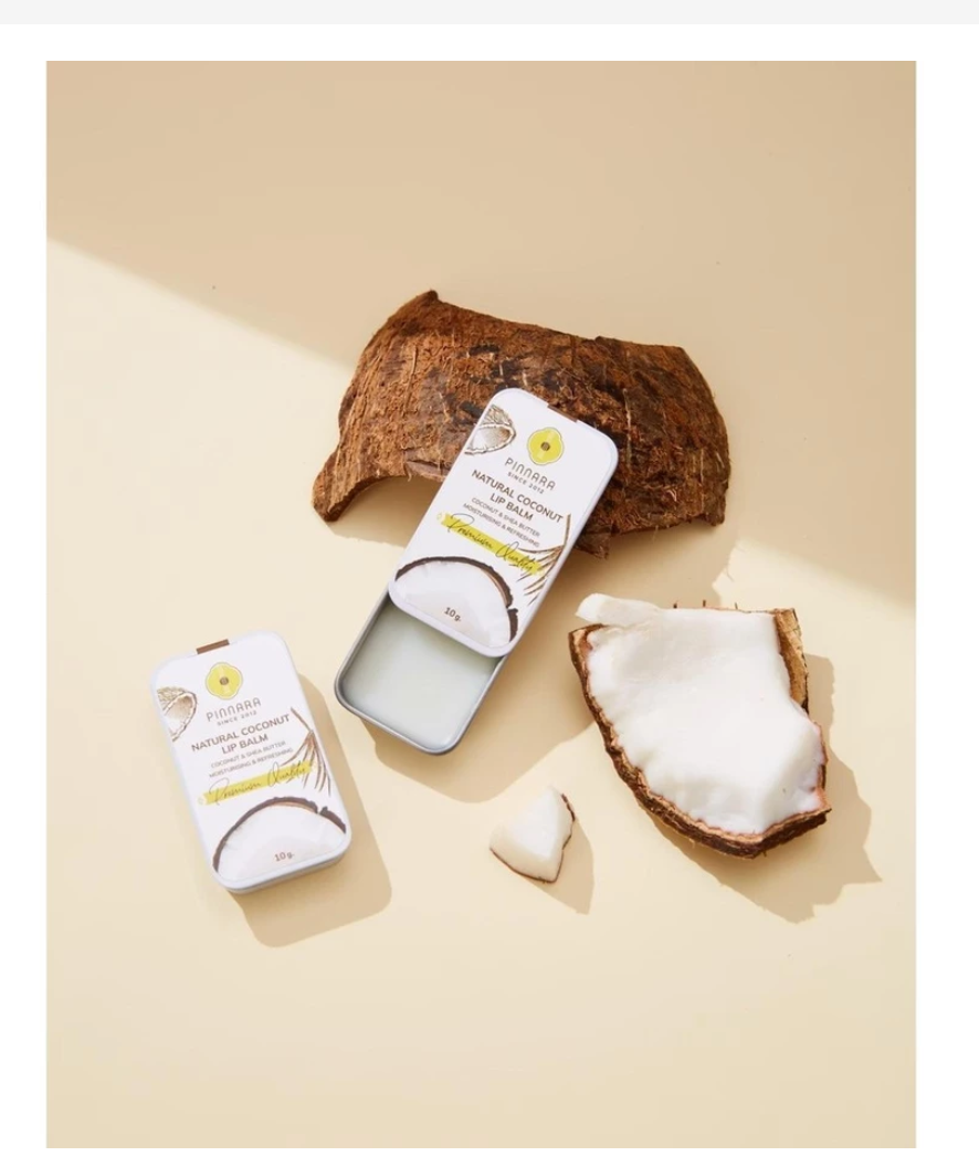 Pinnara Natural Coconut Lip Balm with Shea Butter