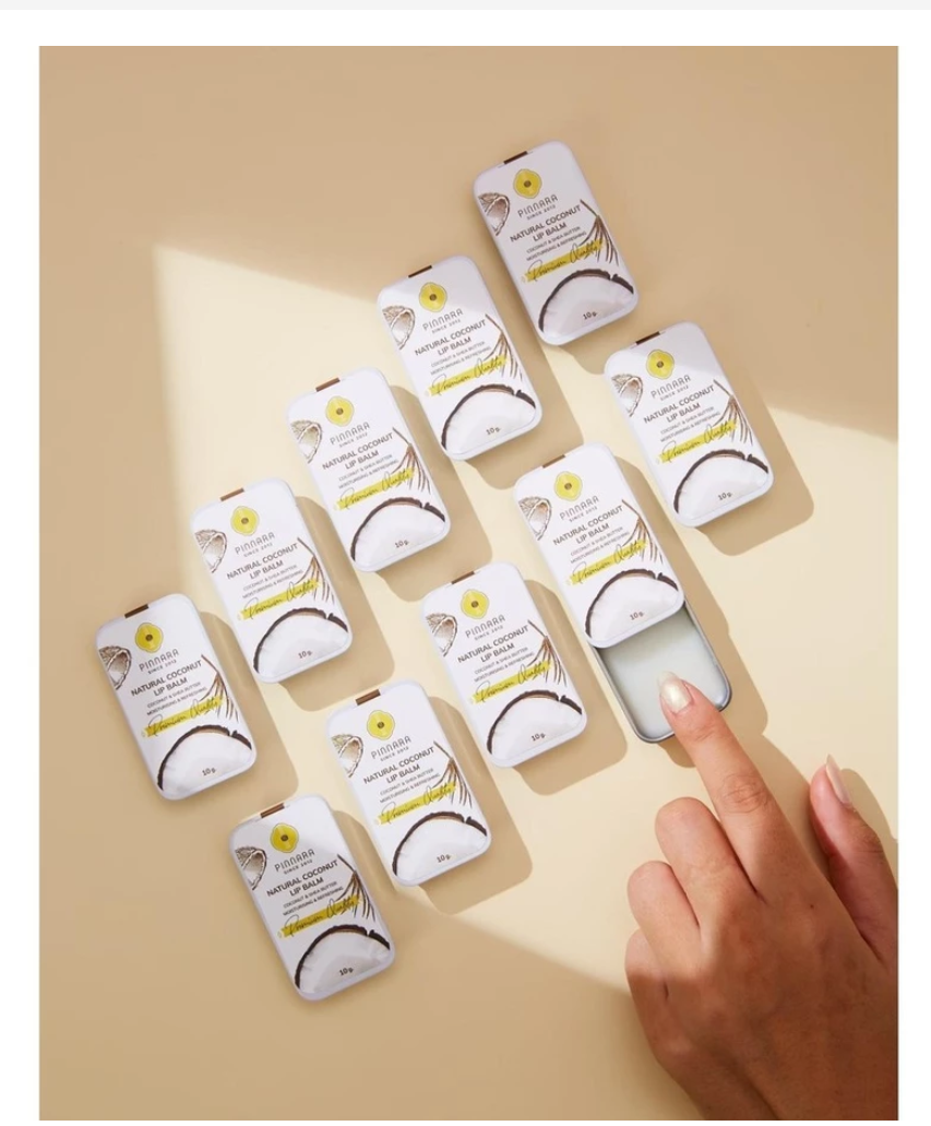 Pinnara Natural Coconut Lip Balm with Shea Butter