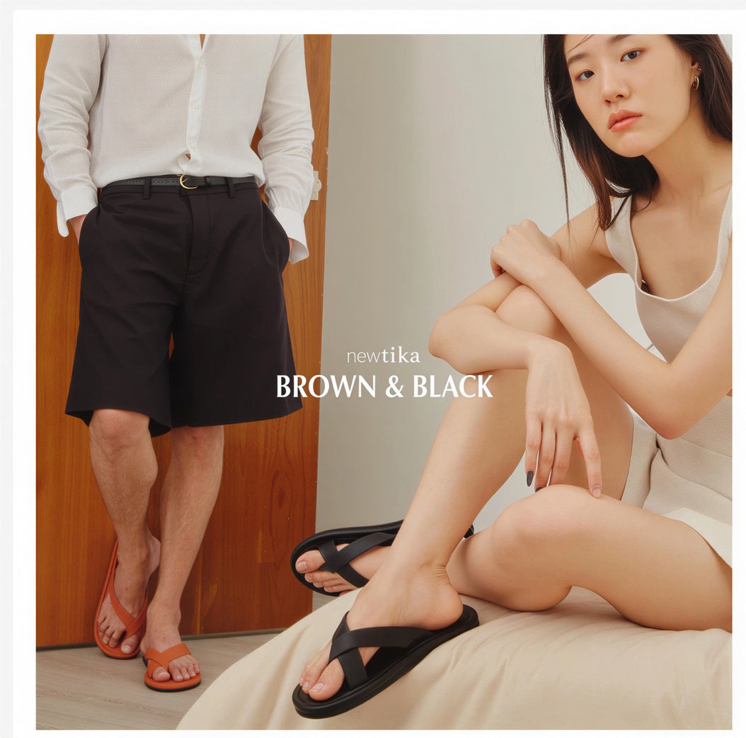 TIKA Super Soft PU Leather Cross-Strap Sandals