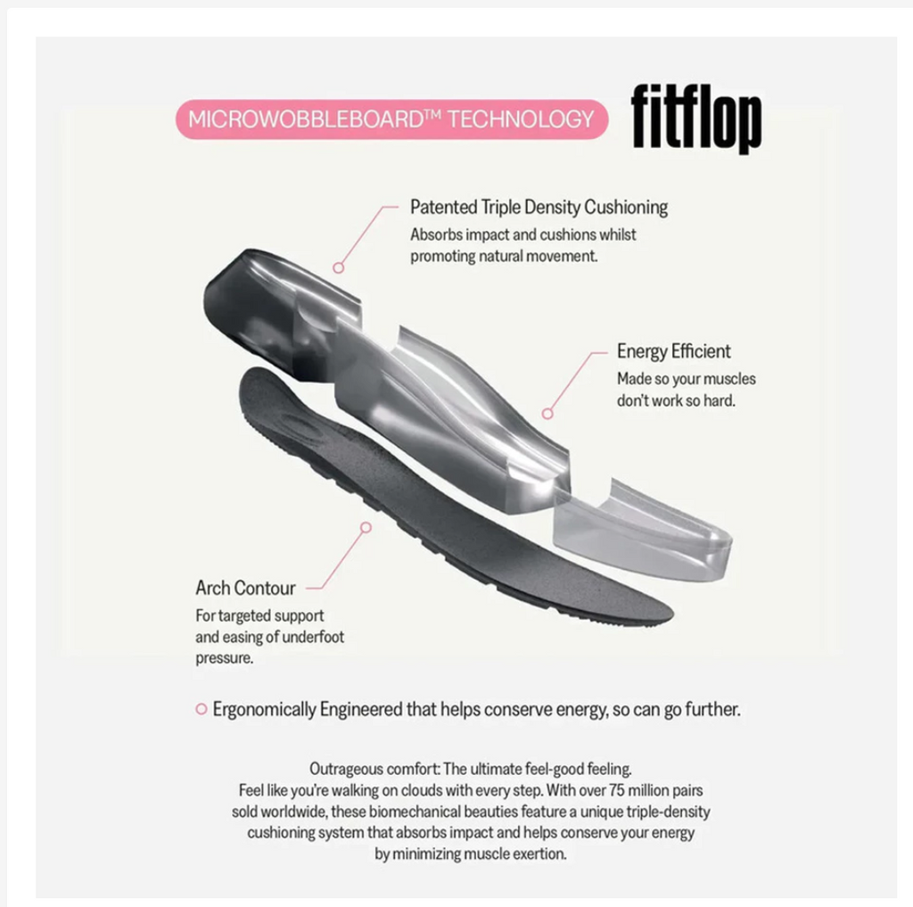 FitFlop Lulu Crystal-Buckle Back-Strap Women’s Sandals – Silver