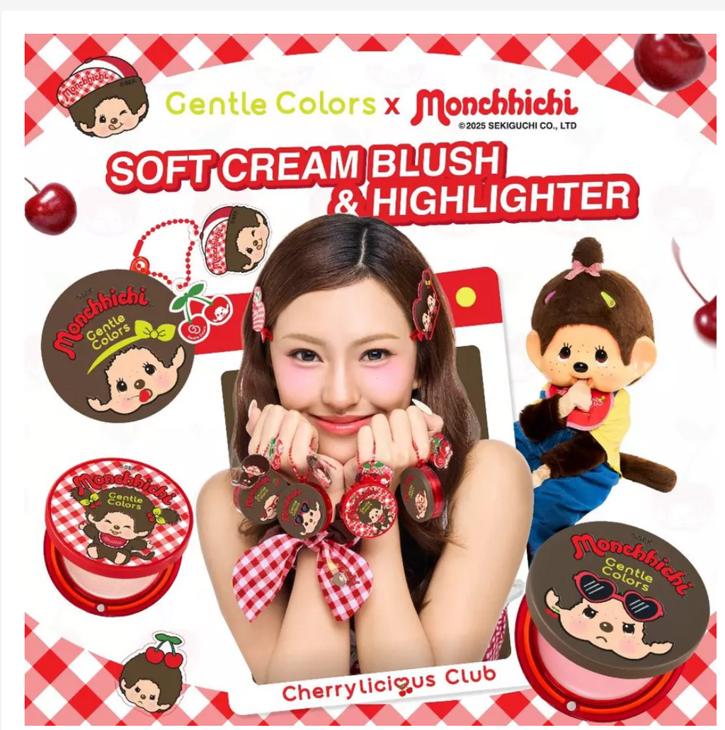 Gentle Colors x Monchhichi Soft Cream Blush & Highlighter – Choose Your Shade