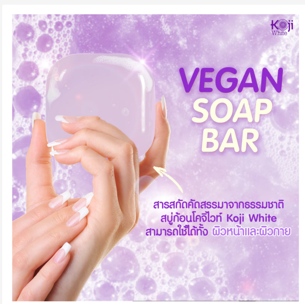 Koji White Kojic Acid & Hyaluronic Acid Brightening Soap – 2 x 80g