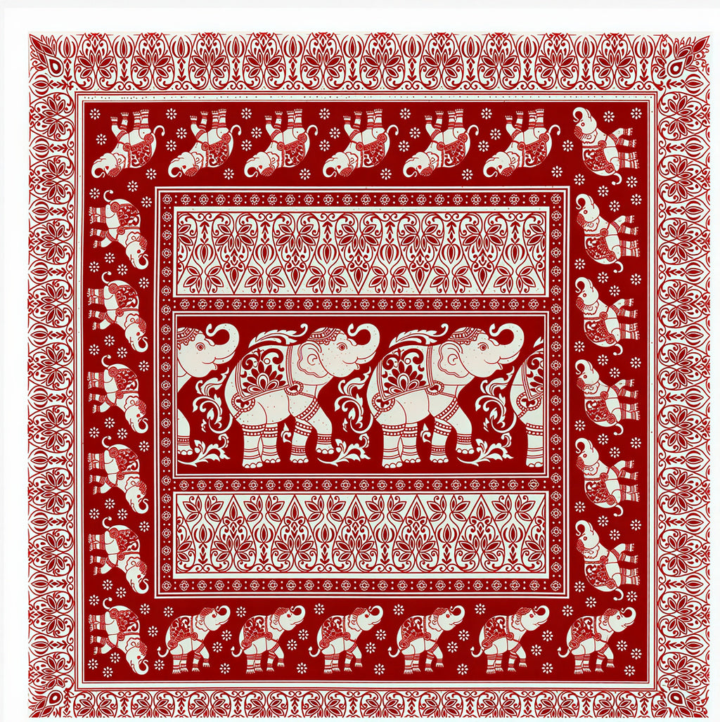Thai Elephant Cotton Bandana & Scarf – 54 x 54 cm – Choose Your Pattern