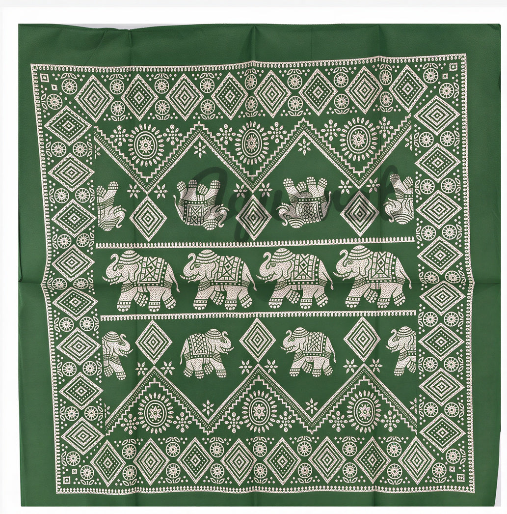 Thai Elephant Cotton Bandana & Scarf – 54 x 54 cm – Choose Your Pattern
