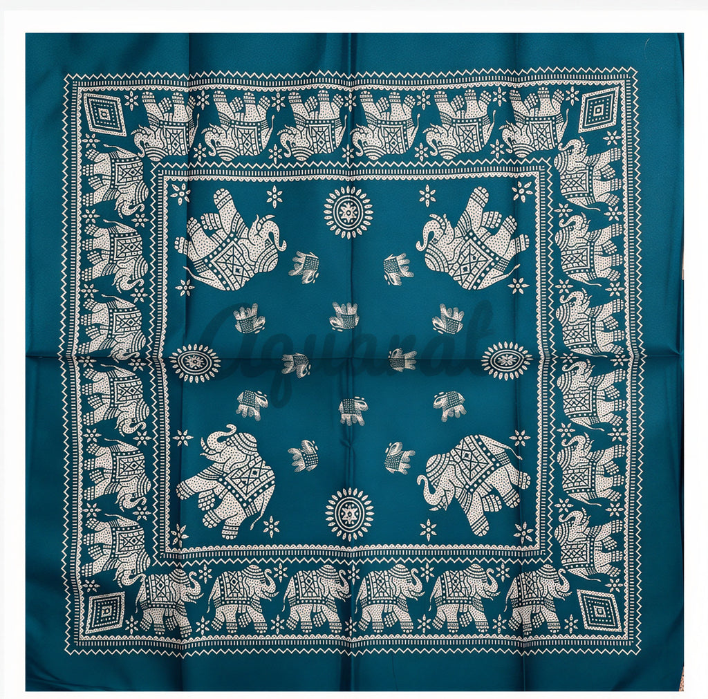 Thai Elephant Cotton Bandana & Scarf – 54 x 54 cm – Choose Your Pattern