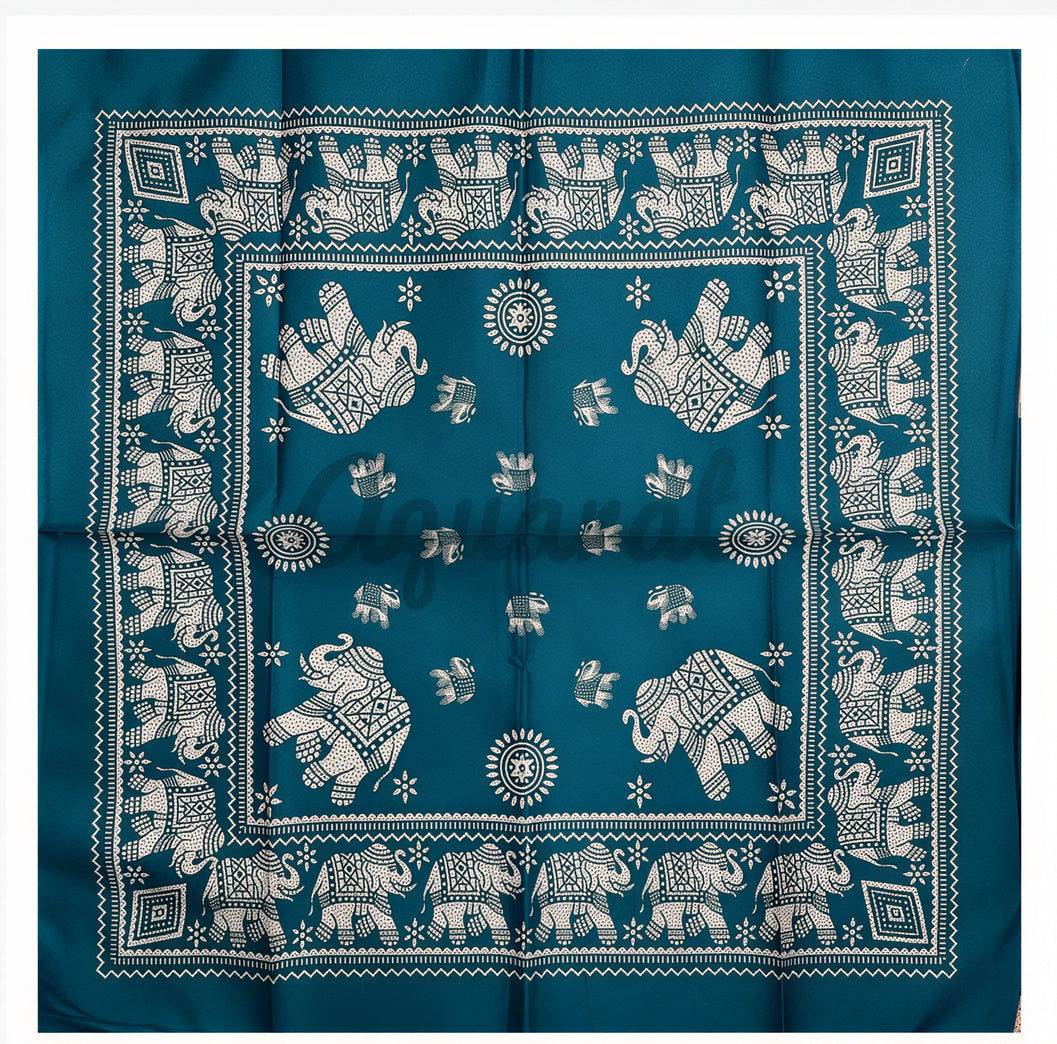 Thai Elephant Cotton Bandana & Scarf – 54 x 54 cm – Choose Your Pattern