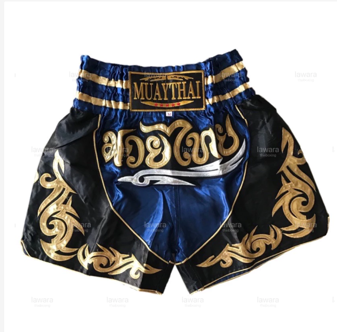 Thai Embroidered Muay Thai Shorts, Traditional Side Pattern