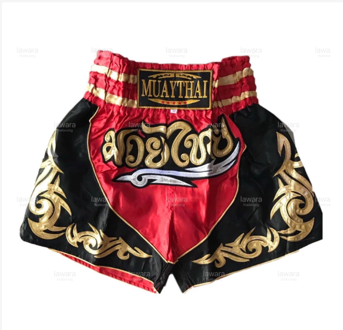 Thai Embroidered Muay Thai Shorts, Traditional Side Pattern