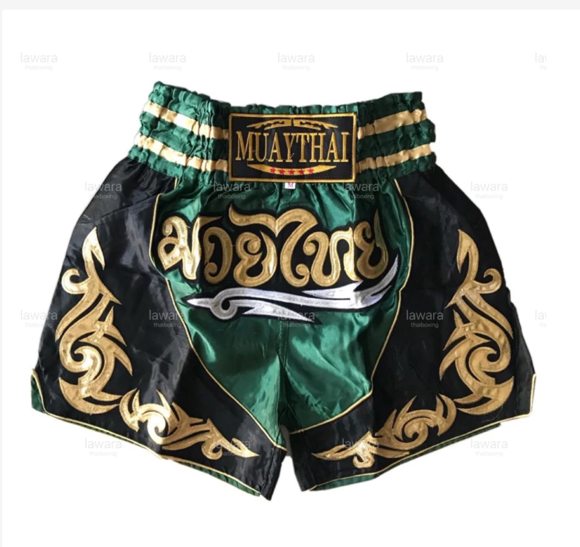 Thai Embroidered Muay Thai Shorts, Traditional Side Pattern