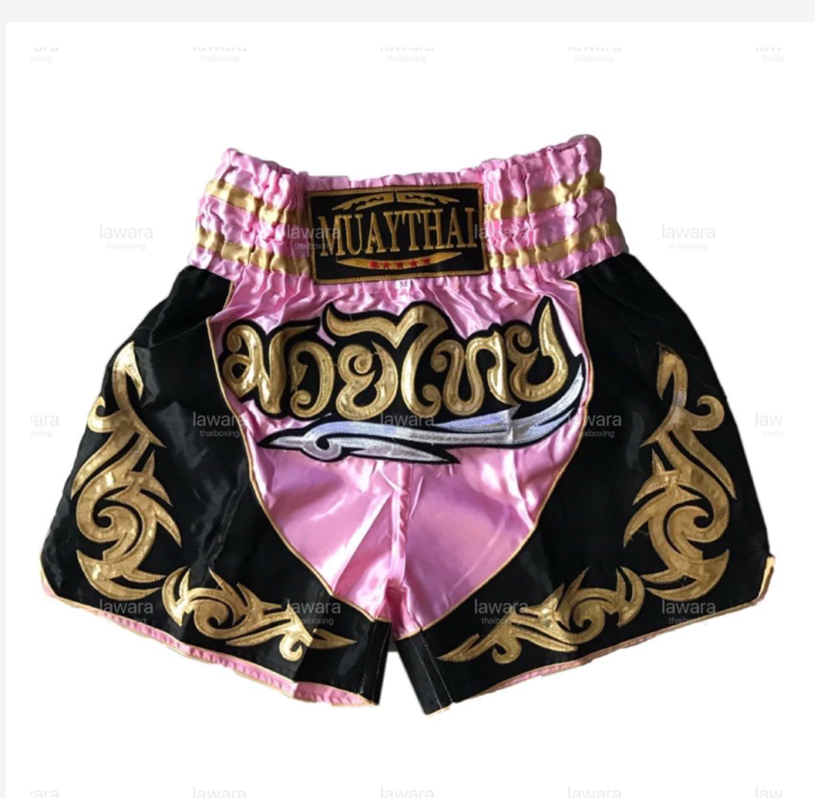 Thai Embroidered Muay Thai Shorts, Traditional Side Pattern