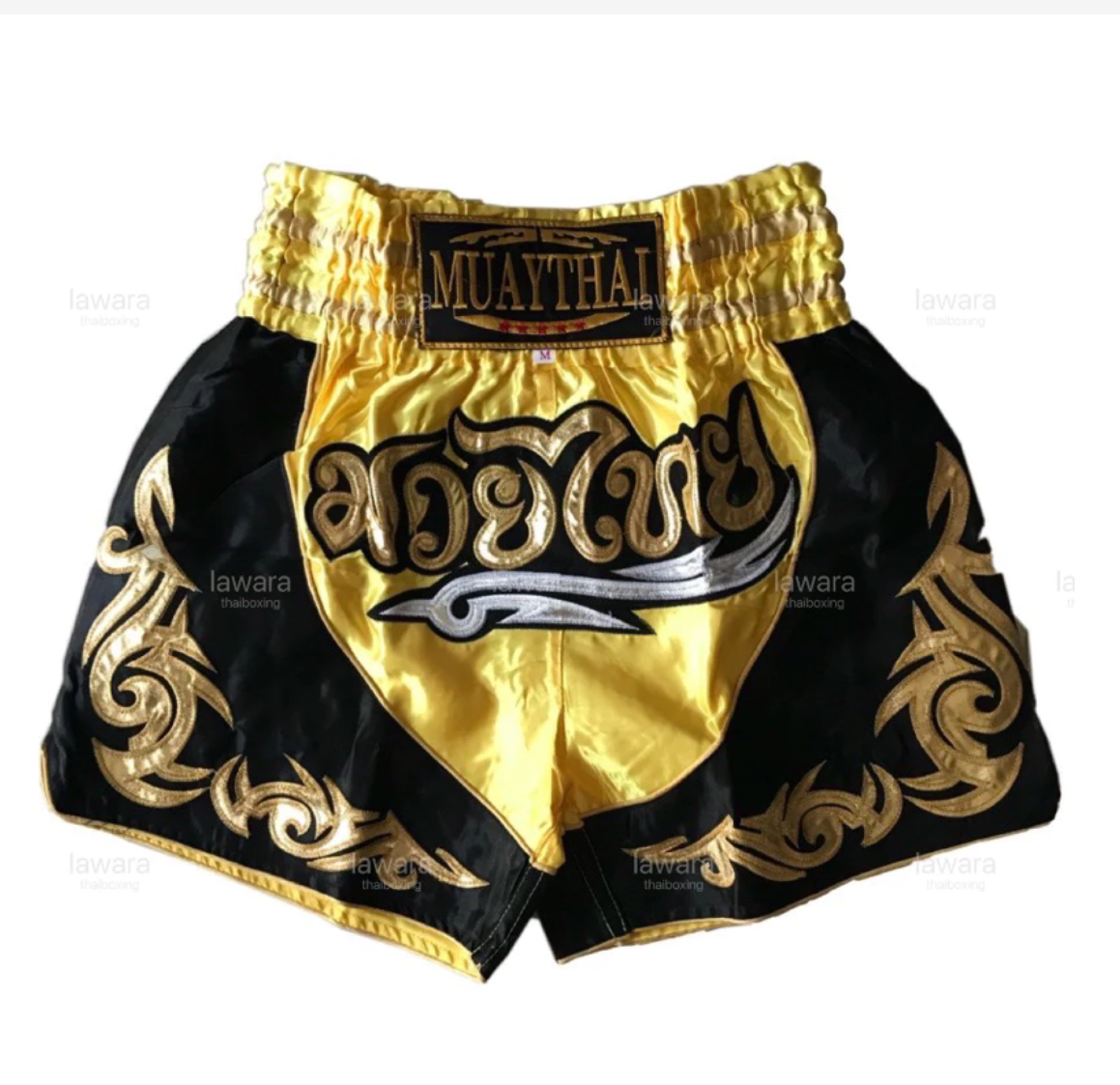 Thai Embroidered Muay Thai Shorts, Traditional Side Pattern