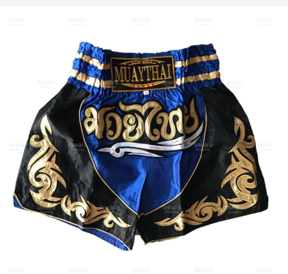 Thai Embroidered Muay Thai Shorts, Traditional Side Pattern
