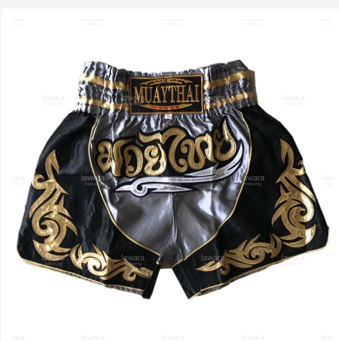 Thai Embroidered Muay Thai Shorts, Traditional Side Pattern