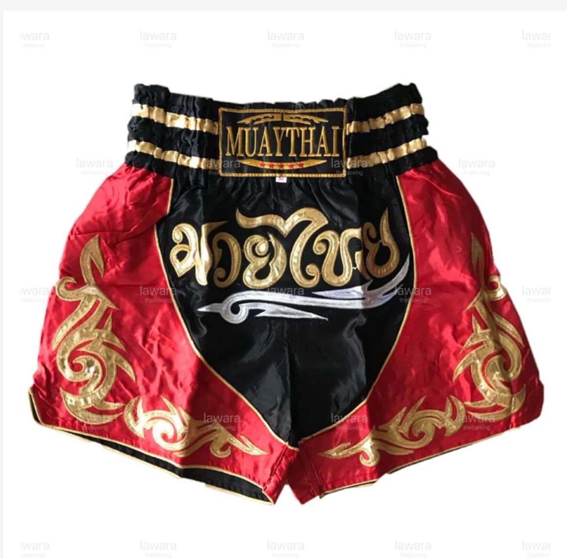 Thai Embroidered Muay Thai Shorts, Traditional Side Pattern