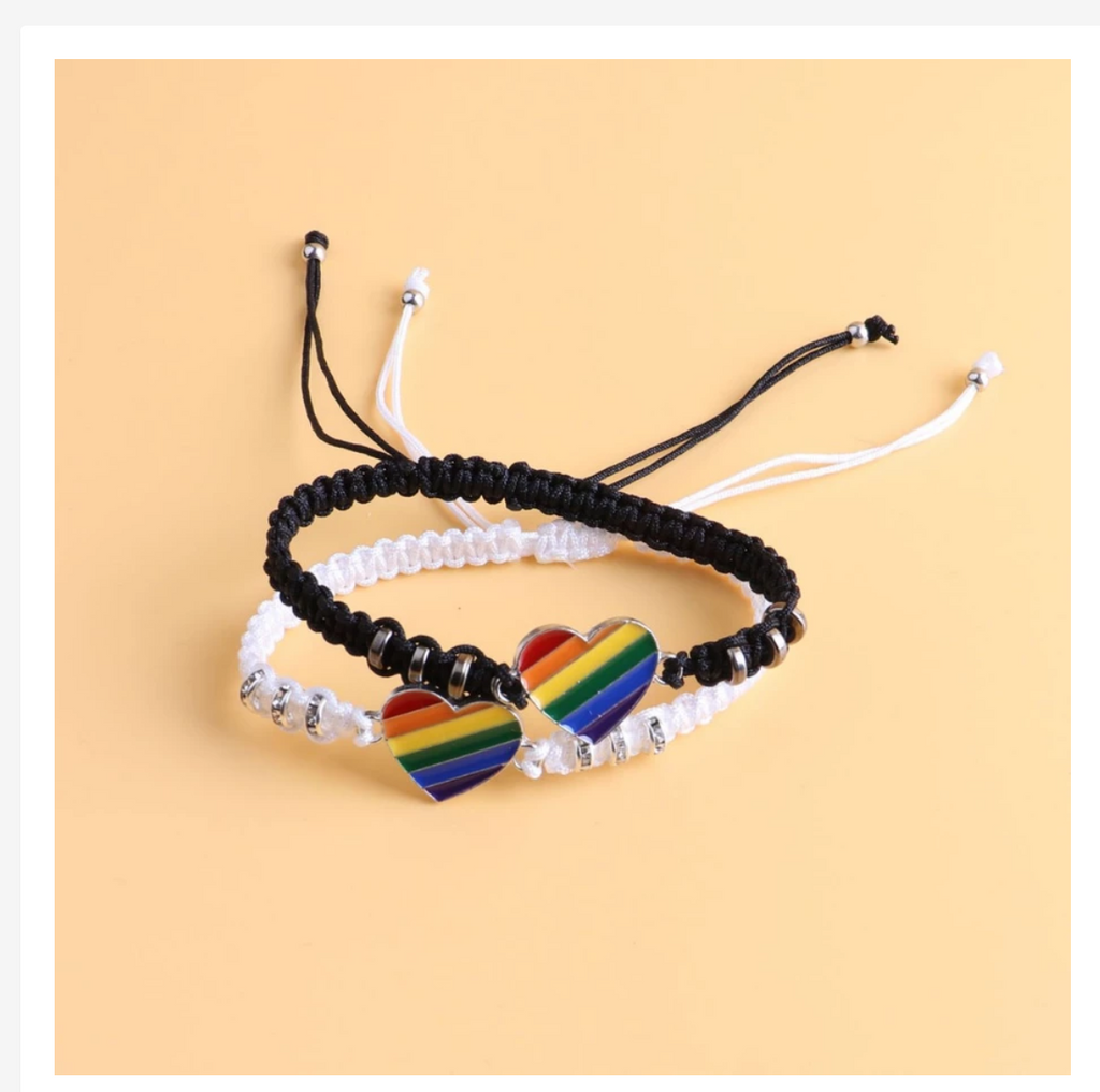 Pride Rainbow Bracelets, LGBTQ+ Wristbands & Adjustable Bracelets