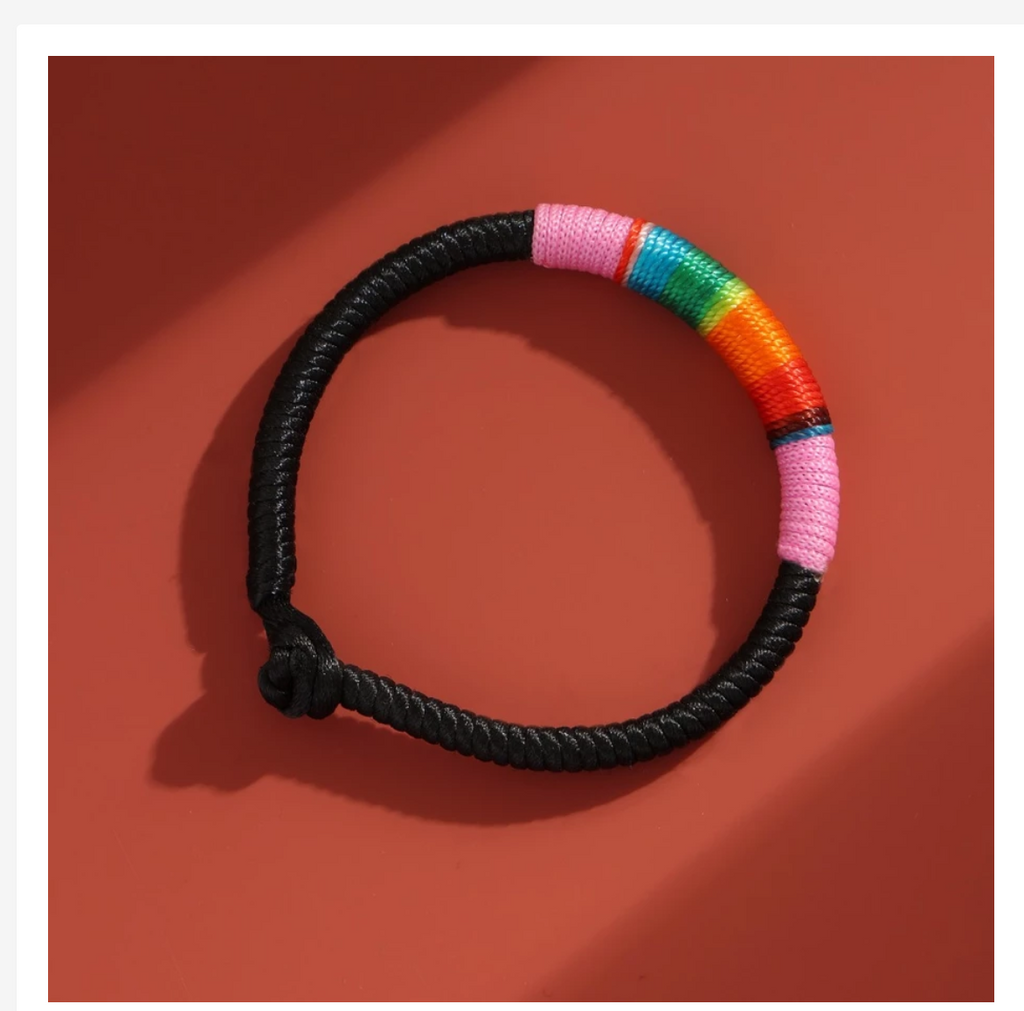 Pride Rainbow Bracelets, LGBTQ+ Wristbands & Adjustable Bracelets