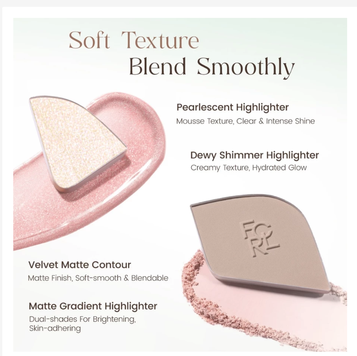 FOCALLURE Gradient Highlighter & Contour Palette, 5-Shade Face Sculpting Palette