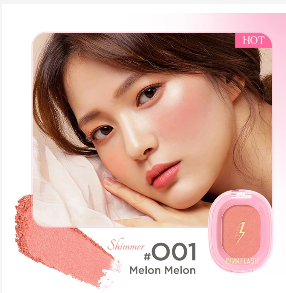 PINKFLASH OhMyHoney Blush, Soft Powder Natural Cheek Blush