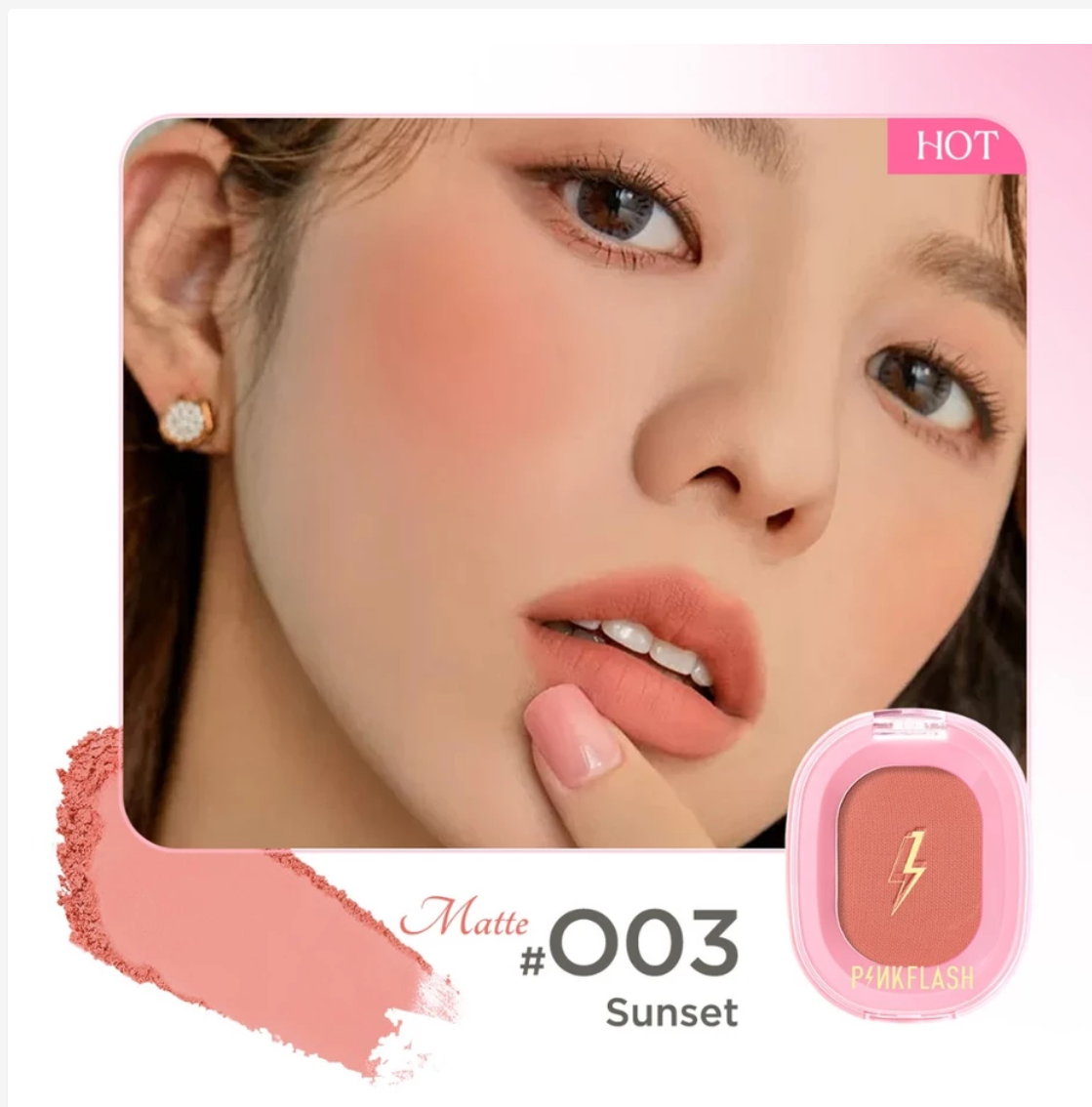 PINKFLASH OhMyHoney Blush, Soft Powder Natural Cheek Blush