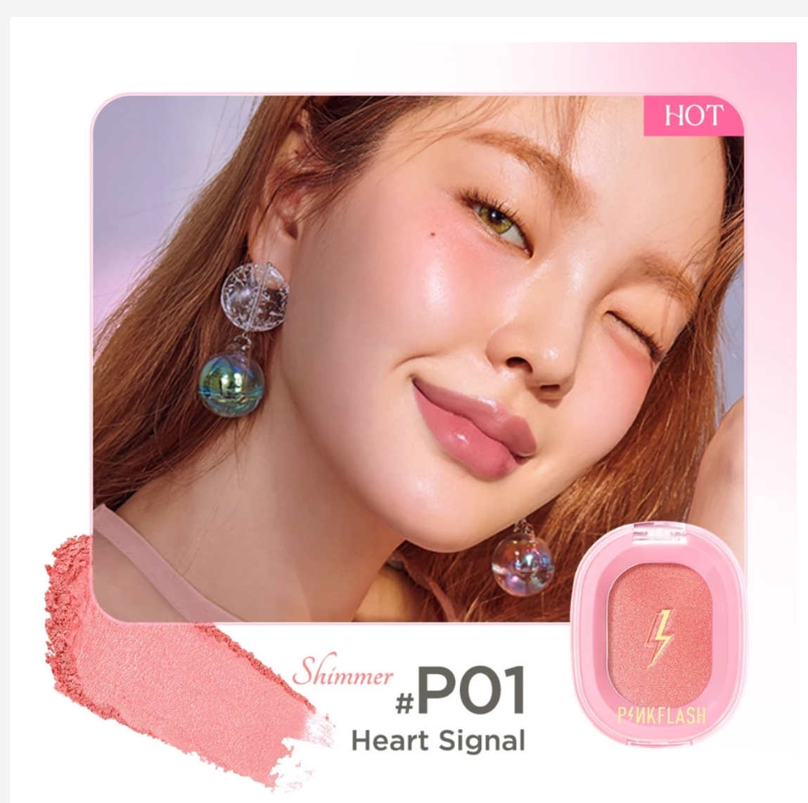 PINKFLASH OhMyHoney Blush, Soft Powder Natural Cheek Blush