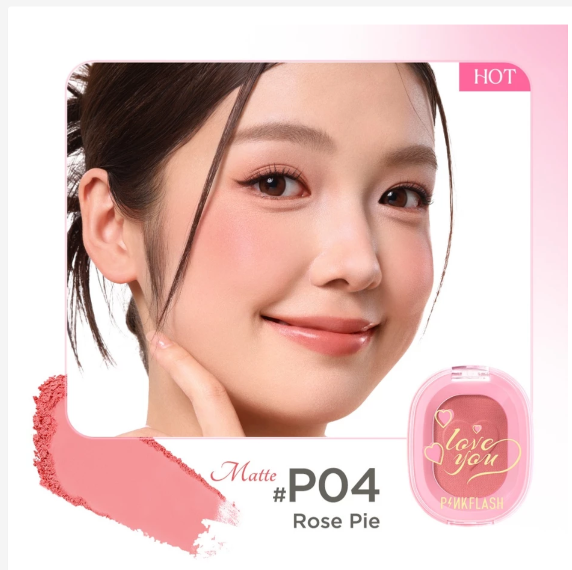 PINKFLASH OhMyHoney Blush, Soft Powder Natural Cheek Blush