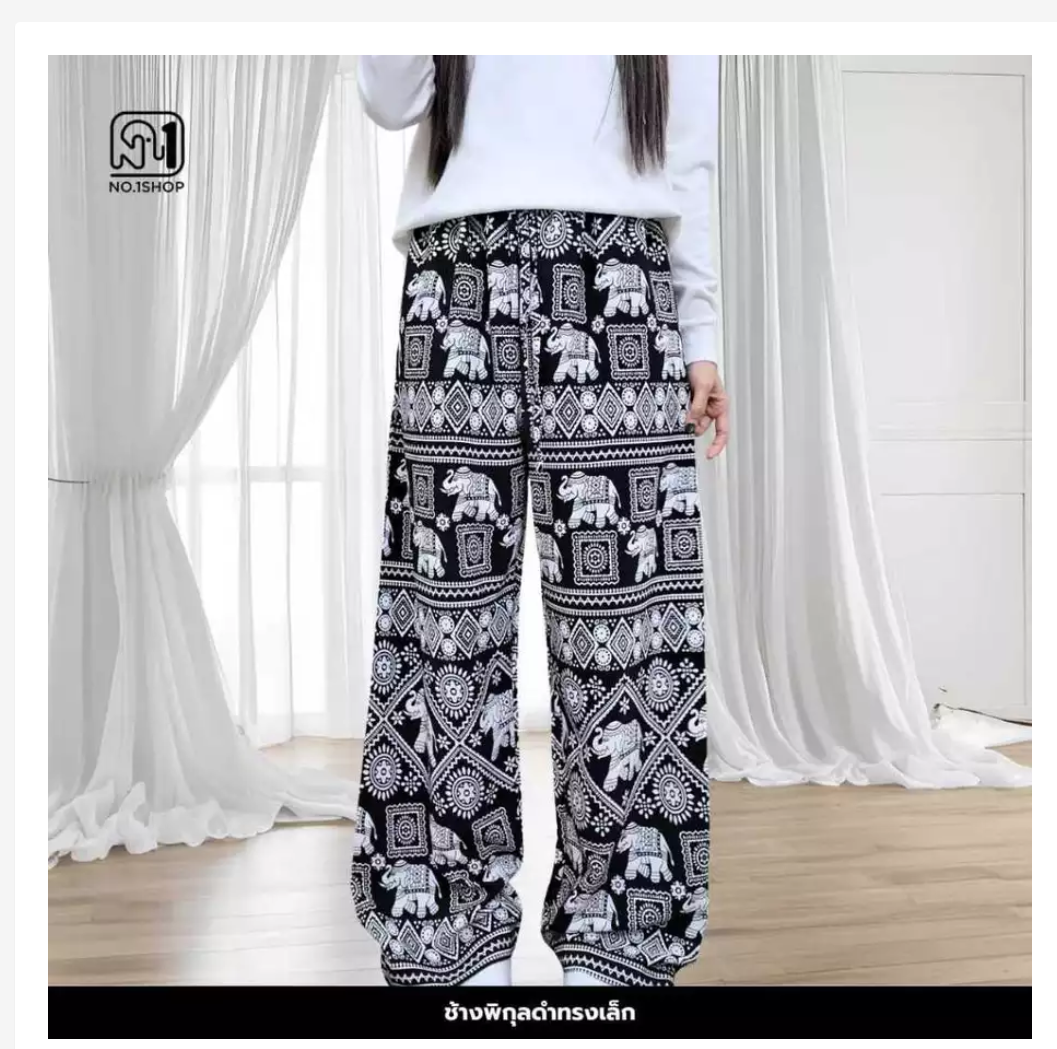 Thai Printed Straight-Leg Pants – Free Size, 53 Designs