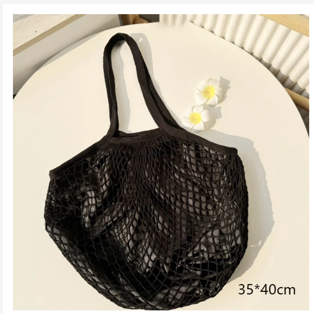 Knitted Mesh Beach & Shopping Bag – Multiple Colors