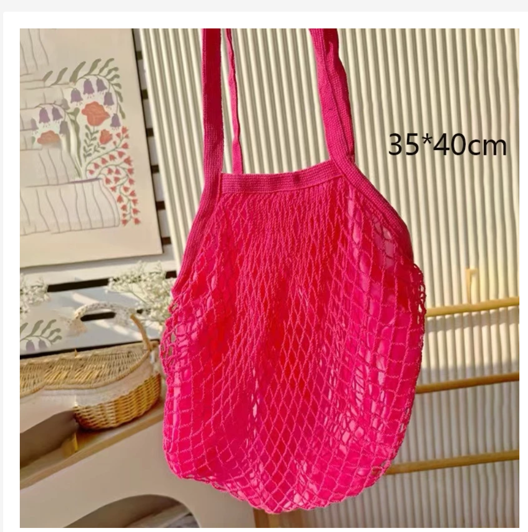 Knitted Mesh Beach & Shopping Bag – Multiple Colors